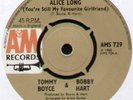TOMMY BOYCE & BOBBY HART   ALICE LONG / P.O. BOX 9837   1968 UK 7