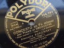 ALEXANDRE BOROWSKY, EUGENE BIGOT - JS BACH concerto in F minor POLYDOR 78rpm