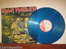 IRON MAIDEN PIECE OF MIND LP COLOR BLUE PRESS COLOMBIA LATIN AMERICA RARE 1983