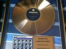 The Beatles A HARD DAYS NIGHT LP Framed gold Limited disc.