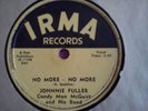 78 Tours JOHNNIE FULLER-NO MORE NO MORE/FIRST STAGE OF THE BLUES