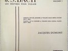 BACH sonata & partita  solo violin JACQUES DUMONT  BELVEDERE STEREO LP