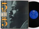 THELONIOUS MONK Five By Monk By 5 LP on Riverside mono