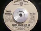 Soul/Funk 45 Dionne Warwick - You're Gonna Need Me WB DJ PROMO J. Dilla RARE