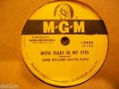 Hank Williams MGM With tears in my eyes Leave me alone Blues 12484 VG++ rare 78