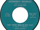 Mod soul JACKIE HARRIS Don't Worry 'Bout de Back Door HEAR raw groove
