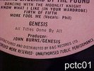 *GENESIS* SELLING ENGLAND BY THE POUND - 1973 1st UK *B&C* Label & Sleeve Credit