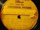 studio disc ANDREWS SISTERS  DICK POWELL from THE'Y'RE IN THE NAVY Transcription