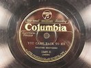WEAVER BROTHERS-YOU CAME BACK TO ME/PRISON SORROWS-COLUMBIA 15487-D 78 RPM