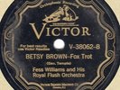 Victor 38062 Fess Williams Royal Flush Orch BETSY BROWN 1929 Hot