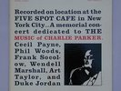 Cecil Payne and Phil Woods live at the FIVE SPOT CAFÉ in New York