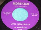 HEAR 60s GARAGE 45: THE MORTICIANS Little Latin Lupe Lu 1966 MORTICIAN 101 EX
