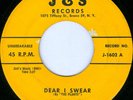 THE PLANTS W/ ORCHESTRA Dear I Swear RARE OG DOO WOP 45 on J&S J-1602 STRONG VG+