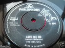 BEATLES LOVE ME DO/PS I LOVE YOU 2ND PRESS BLACK LABEL R4949. EXCELLENT PLUS