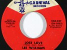 Northern Soul 45 LEE WILLIAMS Lost Love/Peepin' on Carnival