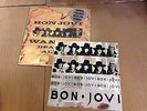 BON JOVI wanted dead or alive 45 Record & METAL FOIL STICKERS 1984 UK