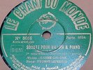 Jeanne Gautier Violin Yvonne Lefebure Piano Le Chant du Monde 5056 & 57, 2x78rpm