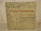Bela Bartok VIOLA CONCERTO William Primrose / BARTOK RECORDS