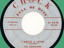 SERENADERS I Wrote a Letter / Never Let Me Go 45rpm Chock Full of Hits 1958