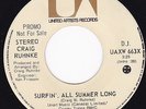 Canada Beach Boys Style Surf Vocal 45 - CRAIG RUHNKE - Surfin' All Summer Long