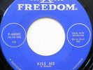 JOHNNY BURNETTE 45 Kiss Me / I'm Restless FREEDOM Rockabilly VG++ #CC506