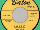 ANN COLE & SUBURBANS Each Day / In the Chapel 45rpm Baton 1957