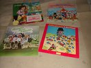 4 1970s Childrens TV vinyl LPs The Wombles Smurfs Magic Roundabout Mary Mungo