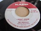 THE FIREBALLS KILLER ROCKER ROCKABILLY KAPP RECORDS LABLE K-248 I DON'T KNOW