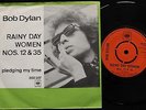BOB DYLAN Rainy Day Women Nos. 12 & 35 VERY RARE Danish 45 + PS Psych 7