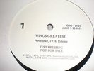 Wings LP Greatest NOVEMBER 1978 TEST PRESSING PROMO
