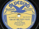 HEAR - Rare Blues 78 - Jimmie Davis - Tom Cat And Pussy Blues - Bluebird B-6272