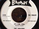 Amazers Come Back Baby Its You For Me Bangar Promo Rare MN Northern Soul 45