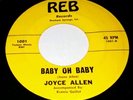 RARE LOUISIANA ROCKABILLY 45 REB 1001 JOYCE ALLEN BABY OH BABY / JIMMY DAVIS