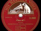 MAMBO No. 5 (ORIGINAL VERSION on 78rpm) PEREZ PRADO b/w MAMBO JAMBO HMV B9962 EX