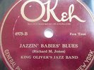 78 RPM RECORD OKEH 4975 KING OLIVER'S JAZZ BAND/CLARENCE WILLIAMS' BLUE FIVE