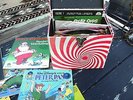 Box full of 18 vintage storybook 45  records + 20 additional 45s - Disney