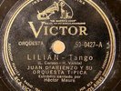 (R) D'ARIENZO/ MAURE Tango 78rpm Victor 60-0427 Lilian