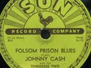 Johnny Cash Sun Records 78 Folsom Prison Blues/So Doggone Lonesome Tennessee Two