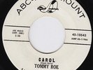 TOMMY ROE Carol RARE M- US PROMO 45 scorching rocker FRAT DANCER garage LISTEN
