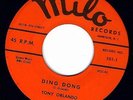 TONY ORLANDO - DING DONG /  YOU AND ONLY YOU - MILO 45RPM (1959)