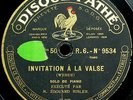 EDOUARD RISLER PIANO    Weber Invitation to the Dance     PATHE 9534  RARE