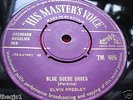 ELVIS PRESLEY  BLUE SUEDE SHOES  ORIG 1956 UK 45 ON HMV.7M 405 V/G