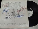 AC DC SIGNED FLICK OF THE SWITCH  LP ALBUM