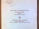 Sacred Harp Singing FOLK MUSIC OF USA Alan Lomax George Pullen Jackson AAFS L11
