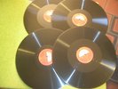 4*78 RPM  PAU CASALS / BACH suite no 6 DISQUE GRAMOPHONE -  CELLO - DB3674/77