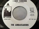 The Ambassadors - I need Someone /Bear With Me Rare Northern Soul 45 NOS MINT