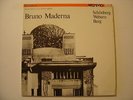 BRUNO MADERNA piano - SHOENBERG, WEBERN, BERG 2 LP Fonit Cetra