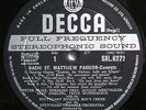 BACH Matthaus Passion / MUNCHINGER cond. - DECCA SXL 6272  WB DG UK