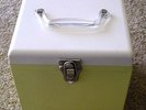 1960s METAL Yellow/White 45rpm Carrying Case/Tote - holds up to 75+ records