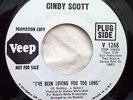 Cindy Scott 45 I've Been Loving You Too Long b/w Time Can Change Promo EX Veep